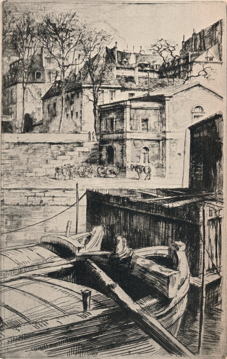 Quai des Celestins, 1915 af Charles Heyman