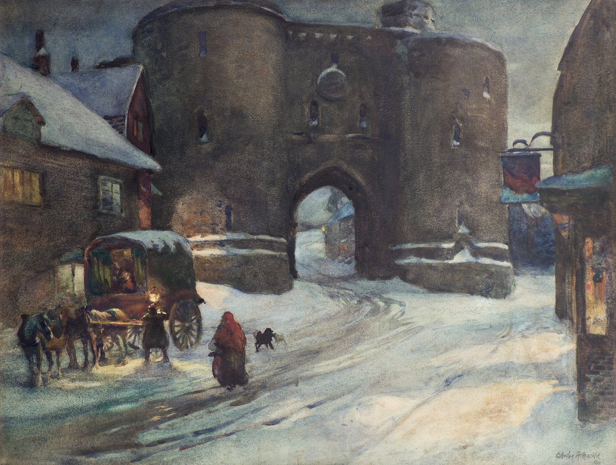 Rye om vinteren, ca. 1903 (akvarel) af Charles Hodge Mackie