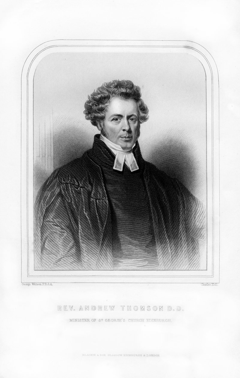 Pastor Andrew Thomson, skotsk præst, 1870. af Charles Holl