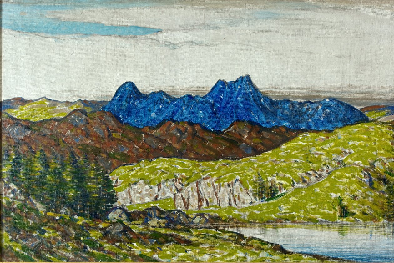 Langdale Pikes, 1917 af Charles John Holmes