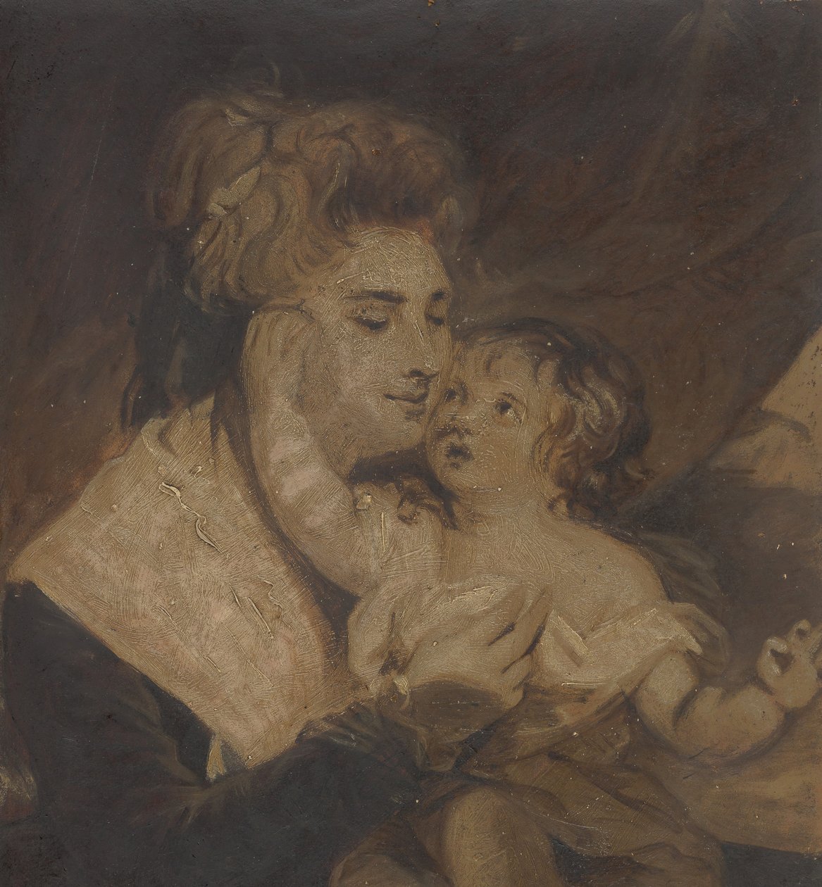 Lady Dashwood og hendes søn, ca. 1785. af Charles Howard Hodges
