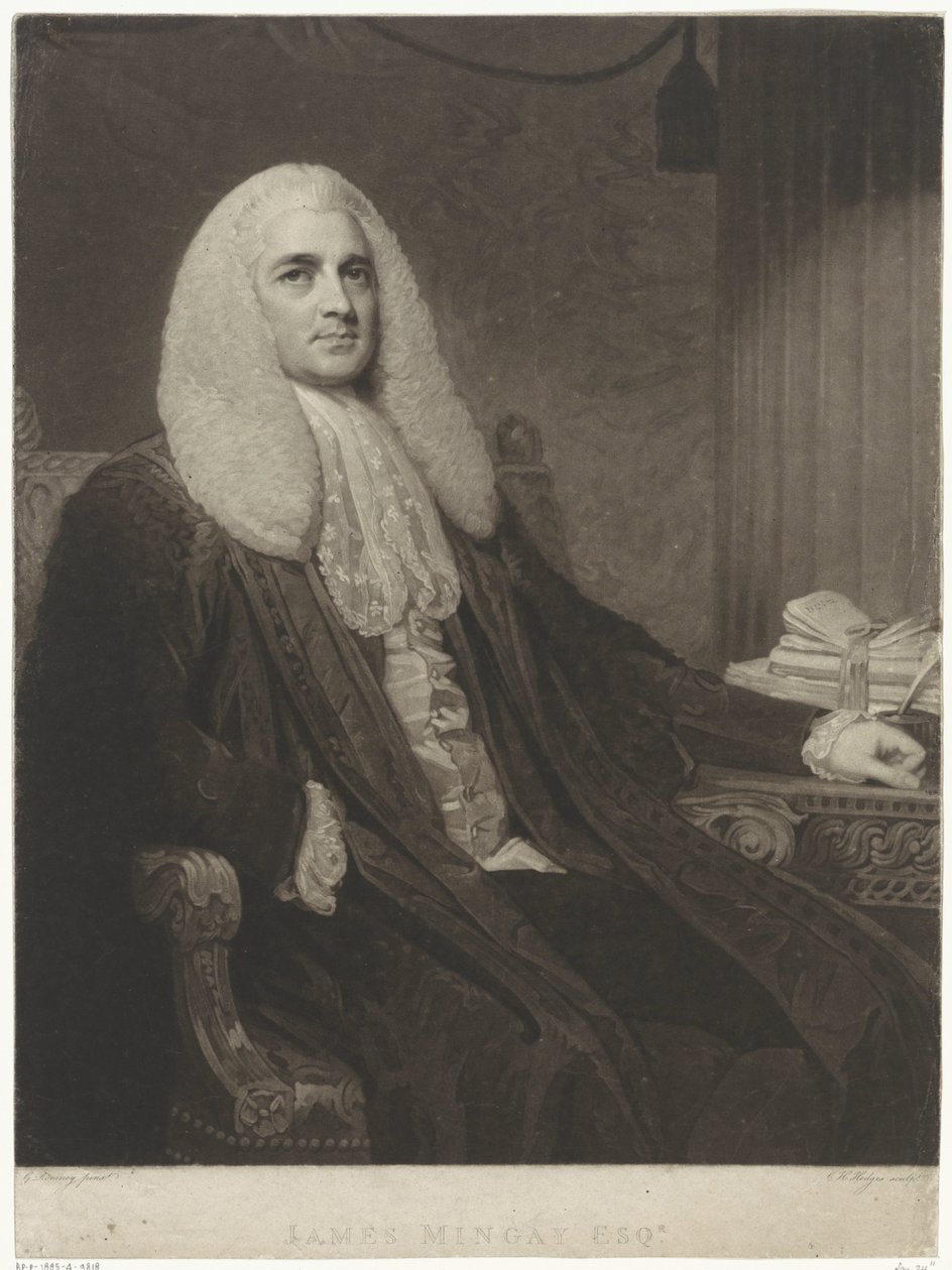 Portræt en James Mega af Charles Howard Hodges