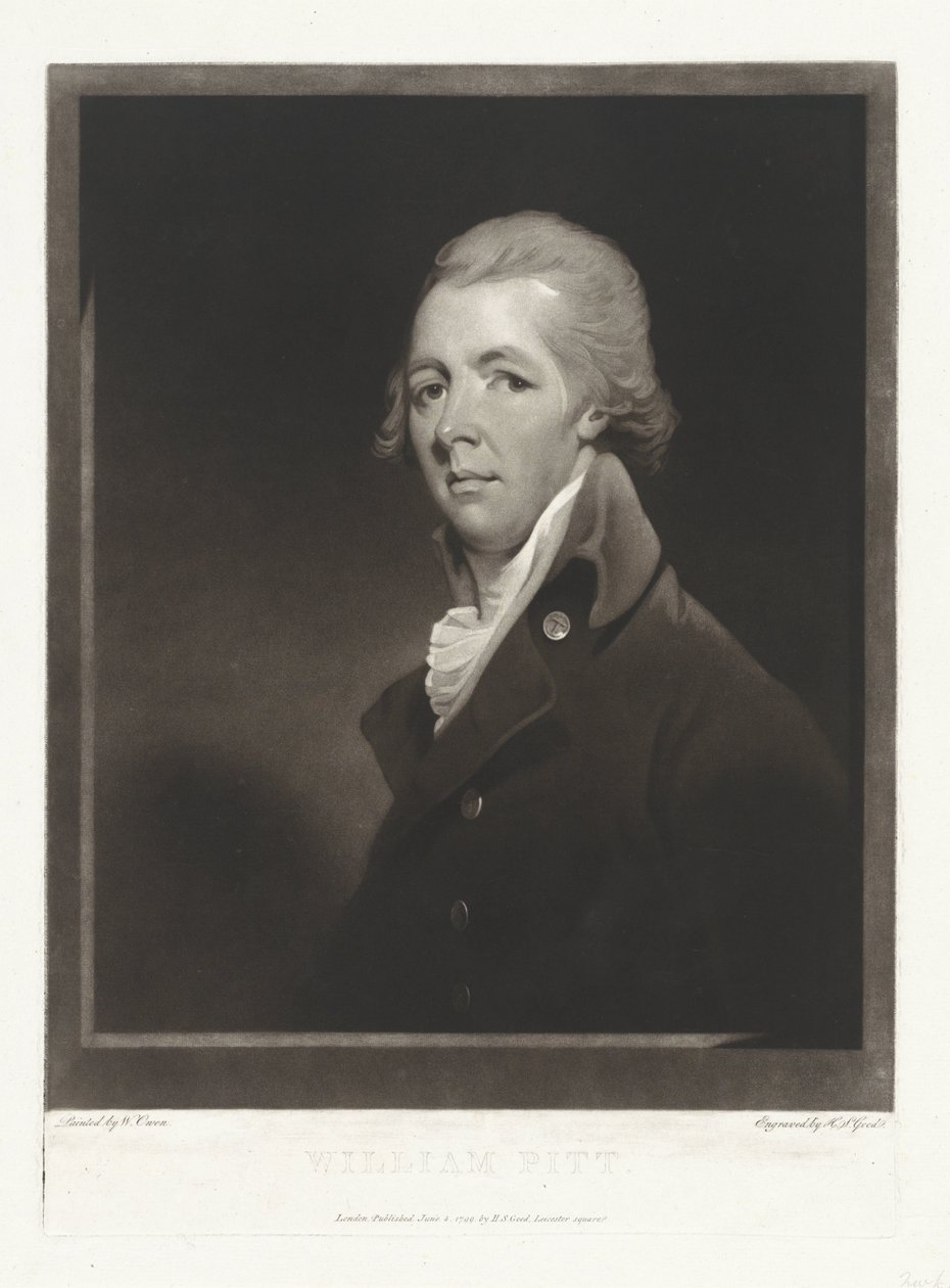 Portræt af statsmanden William Pitt af Charles Howard Hodges