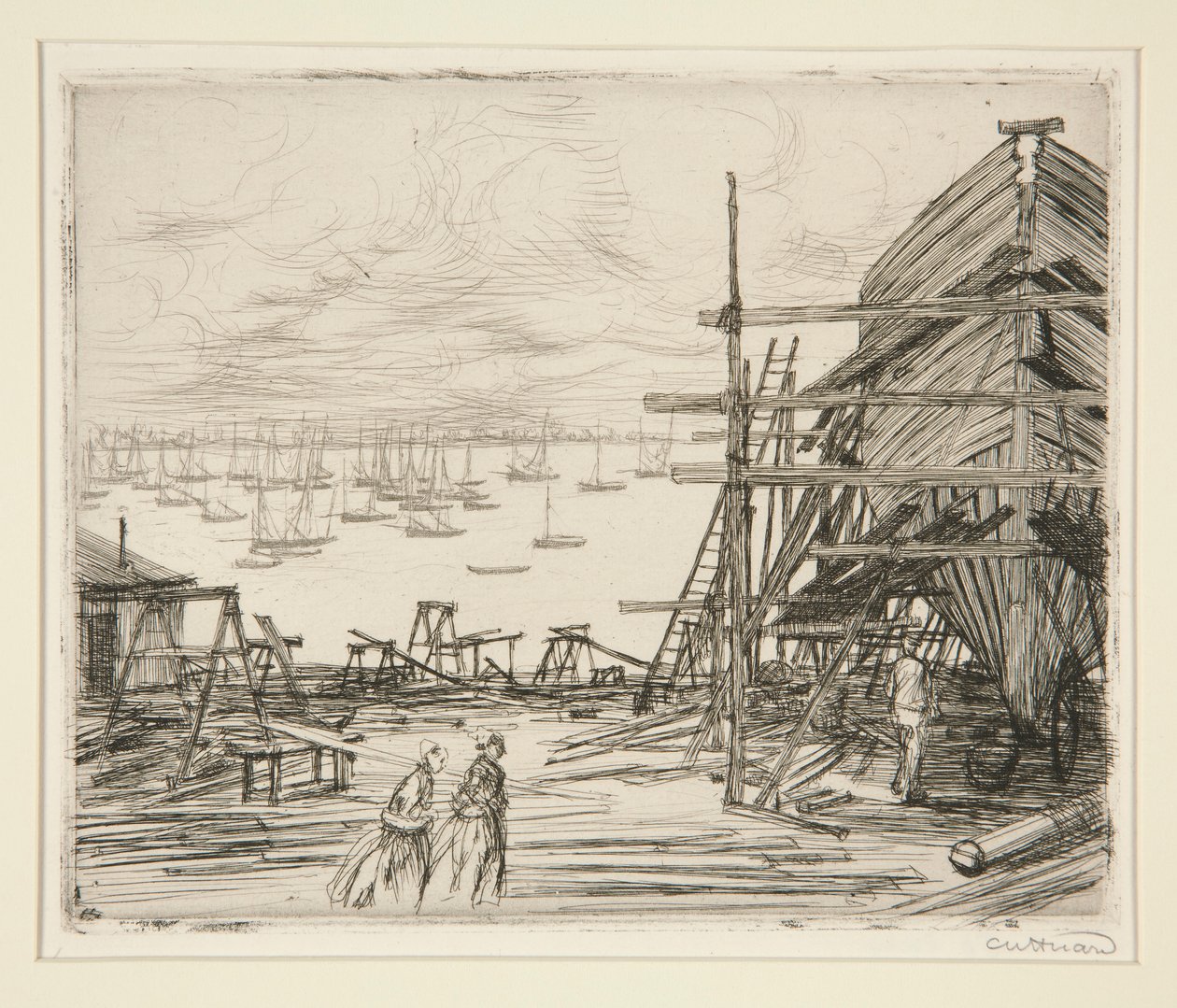 Byggeplads i Cancale af Charles Huard