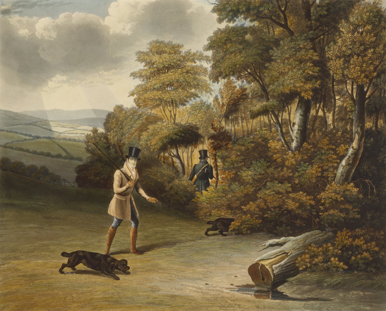 1. oktober 1827 (håndfarvet akvatint) af Charles Hunt