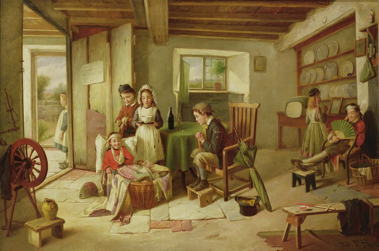 Hospital for sårede soldater kommer hjem fra Egypten (sic), 1886 af Charles Hunt