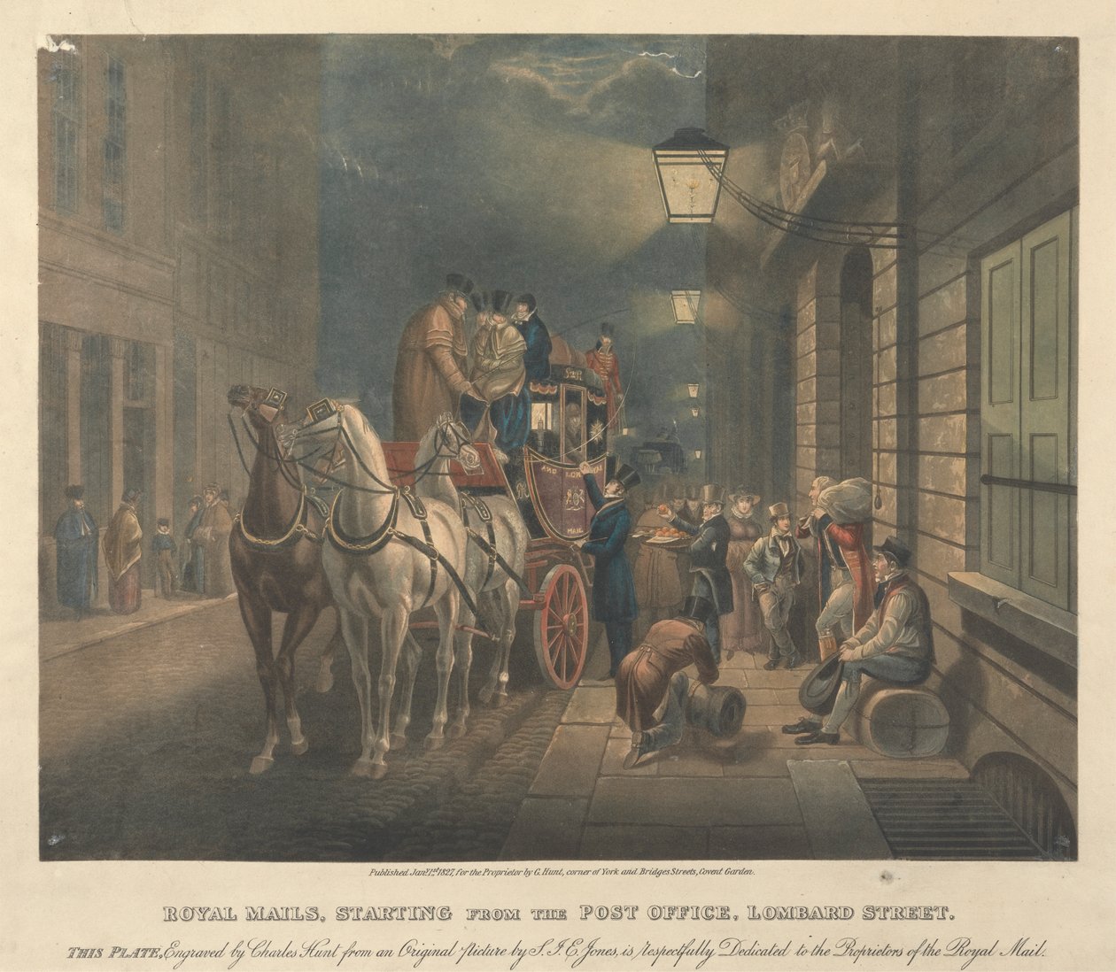 Royal Mails, startende fra postkontoret, Lombard Street af Charles Hunt