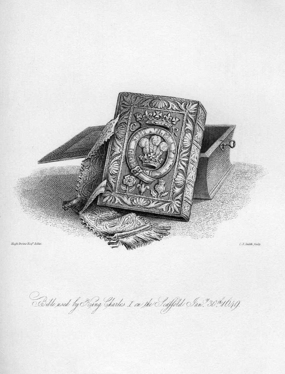 Bibelen brugt af kong Charles I på stilladset, 30. januar 1649, 1840 af Charles J. Smith