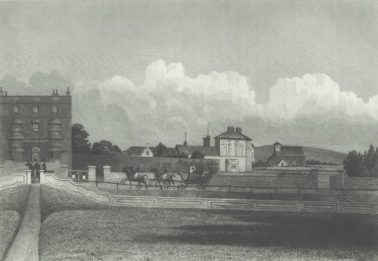 Hove Kirke, Fra Havet, 1835. af Charles J. Smith
