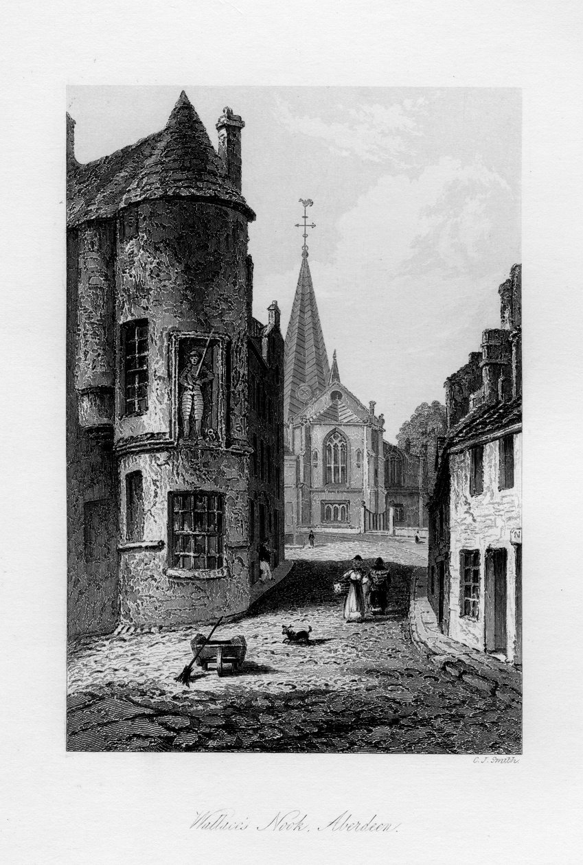 Wallaces Nook, Aberdeen, 1840 af Charles J. Smith