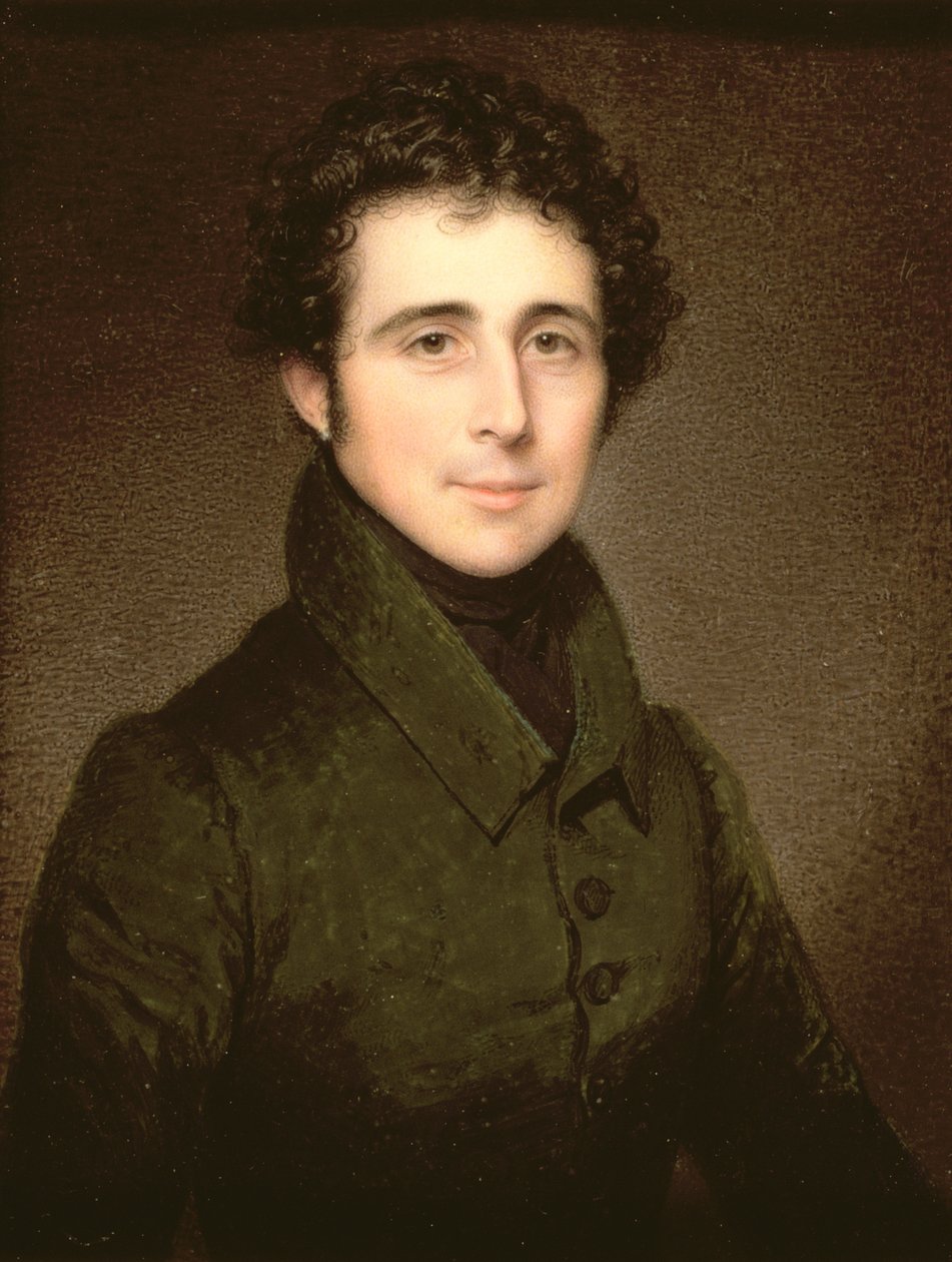 Sir Thomas William Holburne (1793-1874) af Menstrie Bart, 1827 (olie på elfenben) af Charles Jagger