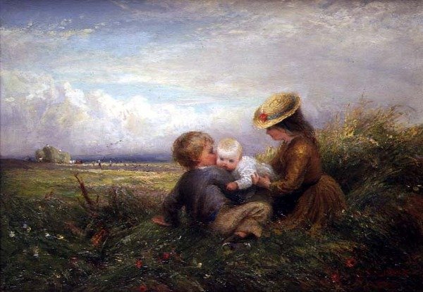 Børn i en Mark af Charles James Lewis