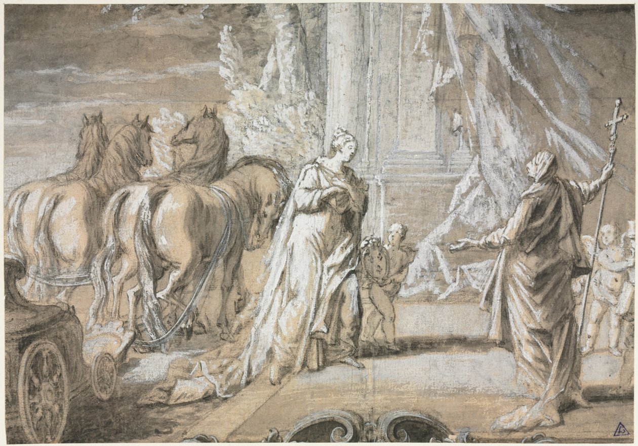 Madame de Maintenon vender tilbage til den katolske kirke af Charles Joseph Dominique Eisen