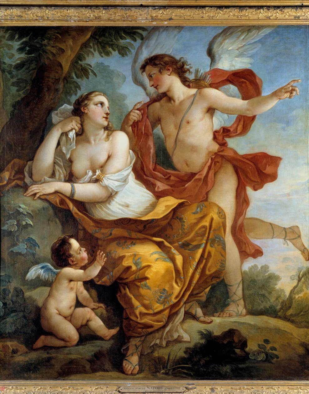 Calypso lyt til rådene fra Love Painting af Charles Joseph Natoire (Charles-Joseph Natoire af Charles Joseph Natoire