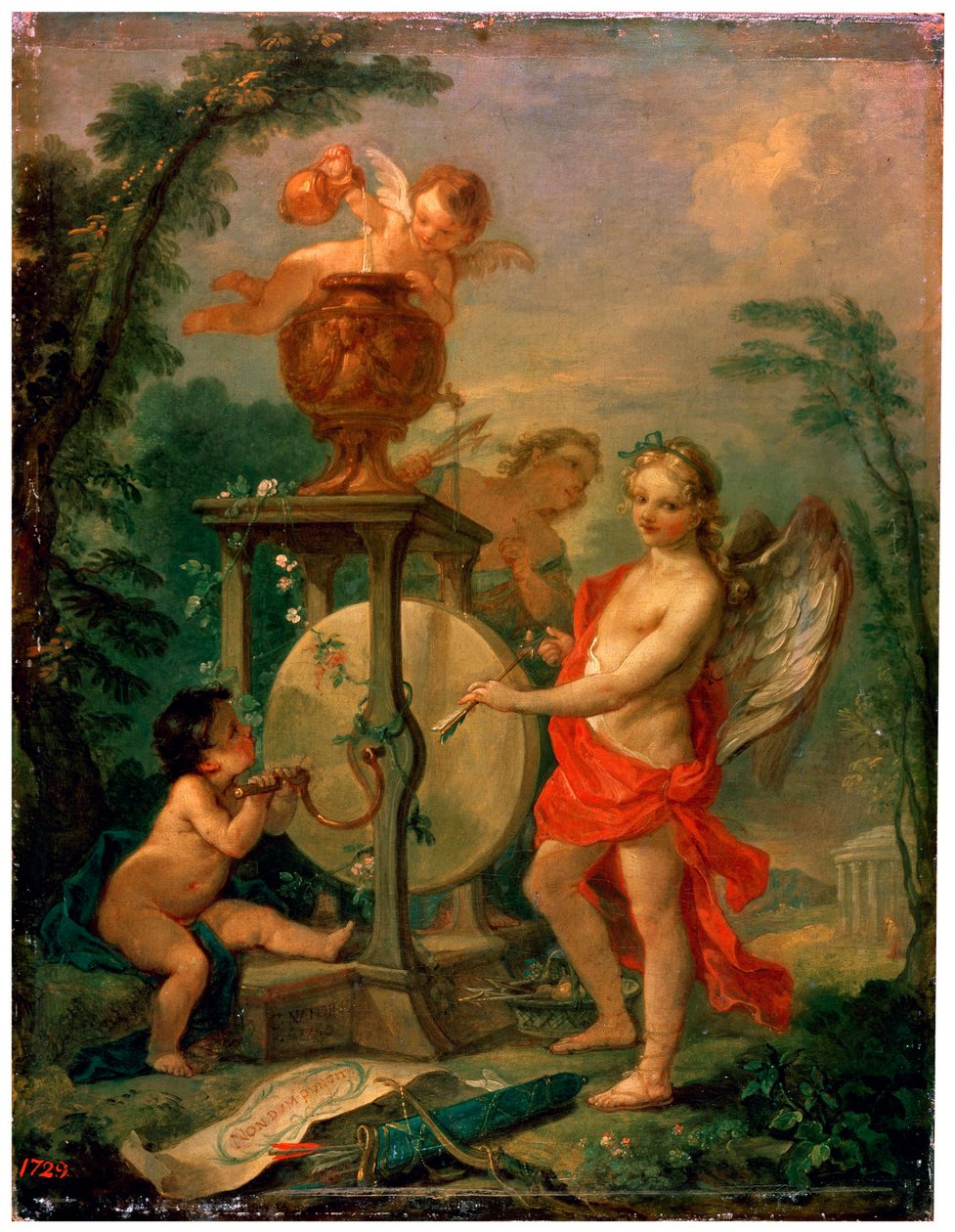 Amor skærper en pil, 1750. af Charles Joseph Natoire