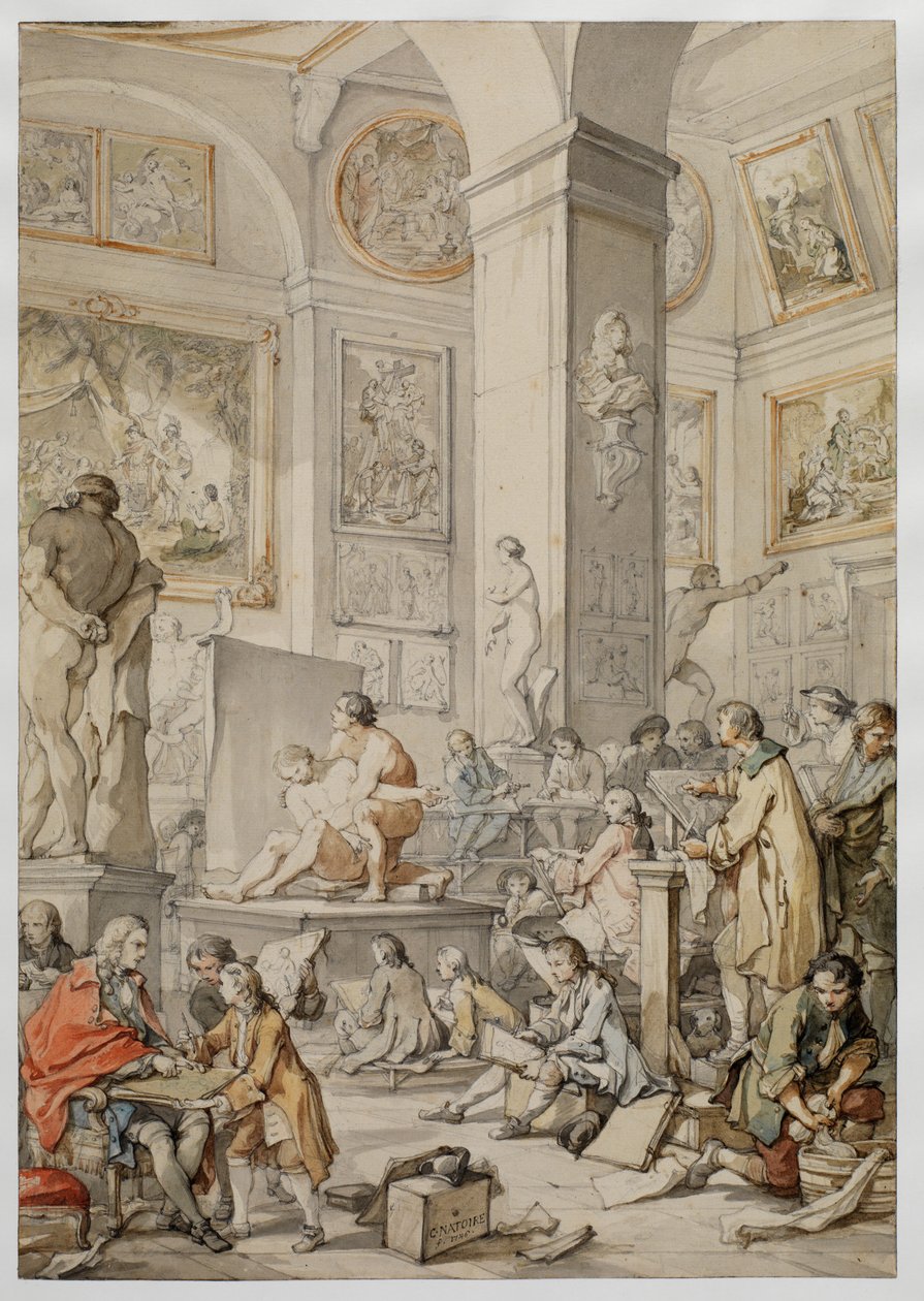 Livsklasse ved Royal Academy of Painting and Sculpture, 1746 af Charles Joseph Natoire