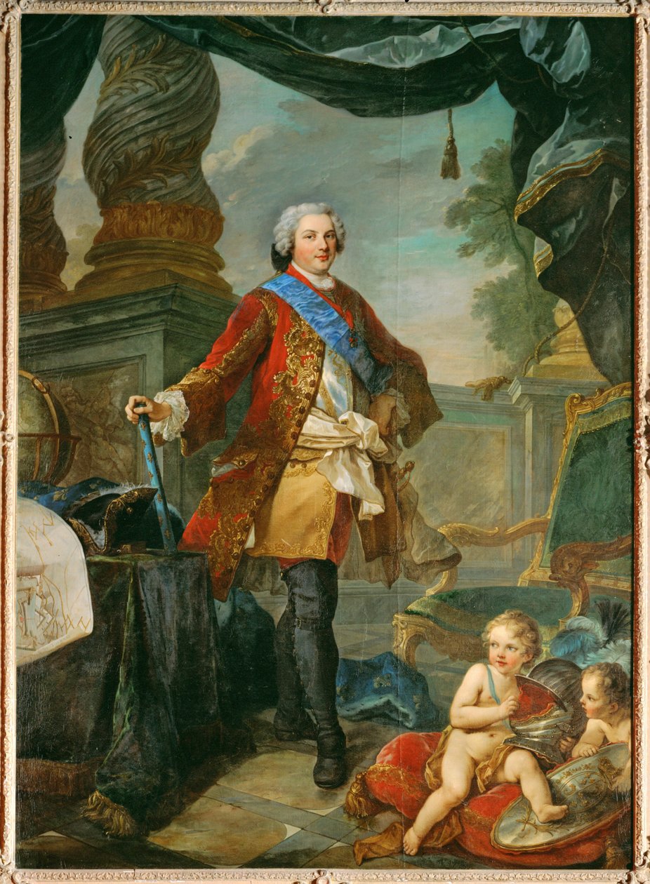Ludvig af Frankrig, Dauphin, søn af Ludvig XV ... (maleri på lærred) af Charles Joseph Natoire