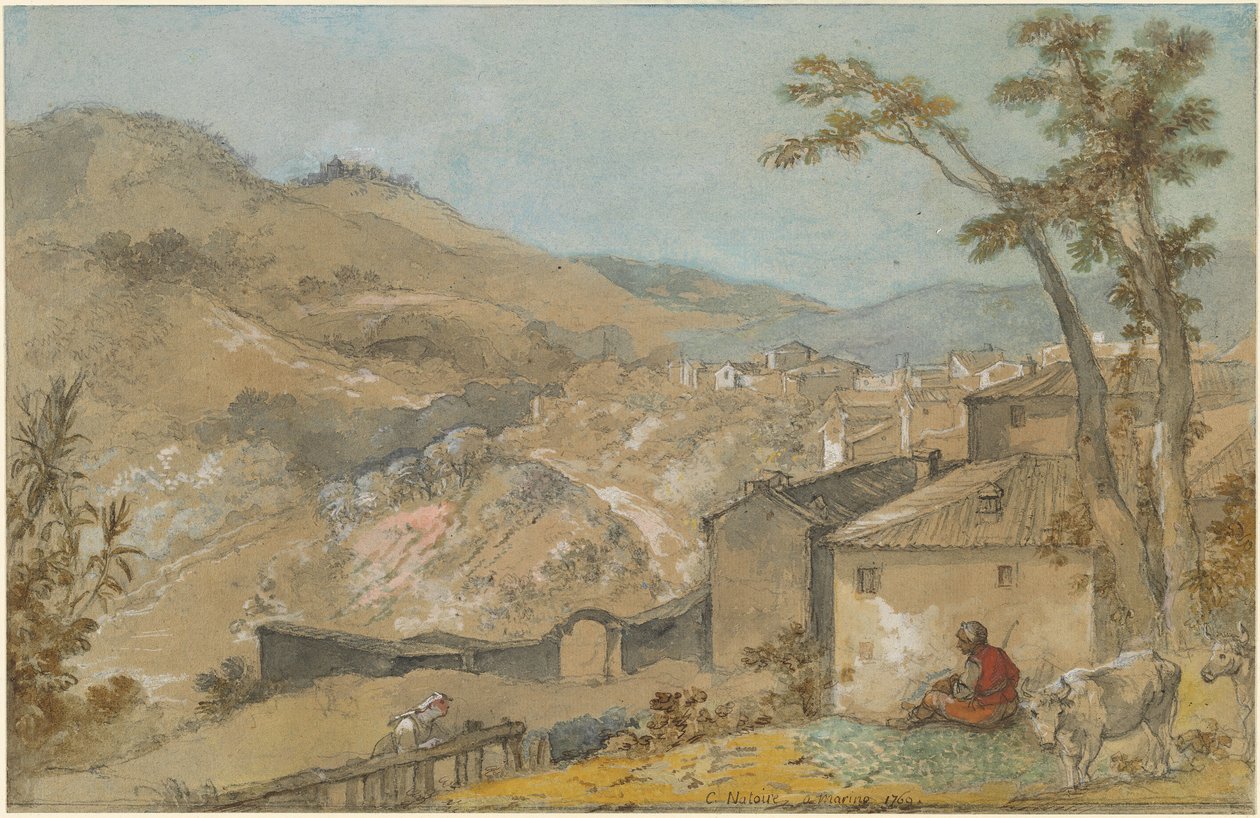Marino og Alban Hills af Charles Joseph Natoire