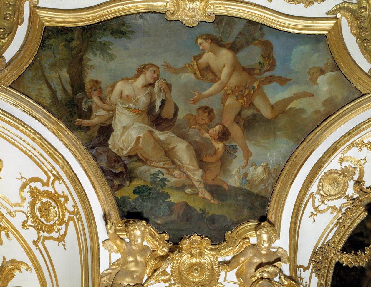 Psyke indsamlet af Zephir Loftmaleri af Charles Joseph Natoire (Charles-Joseph Natoire af Charles Joseph Natoire