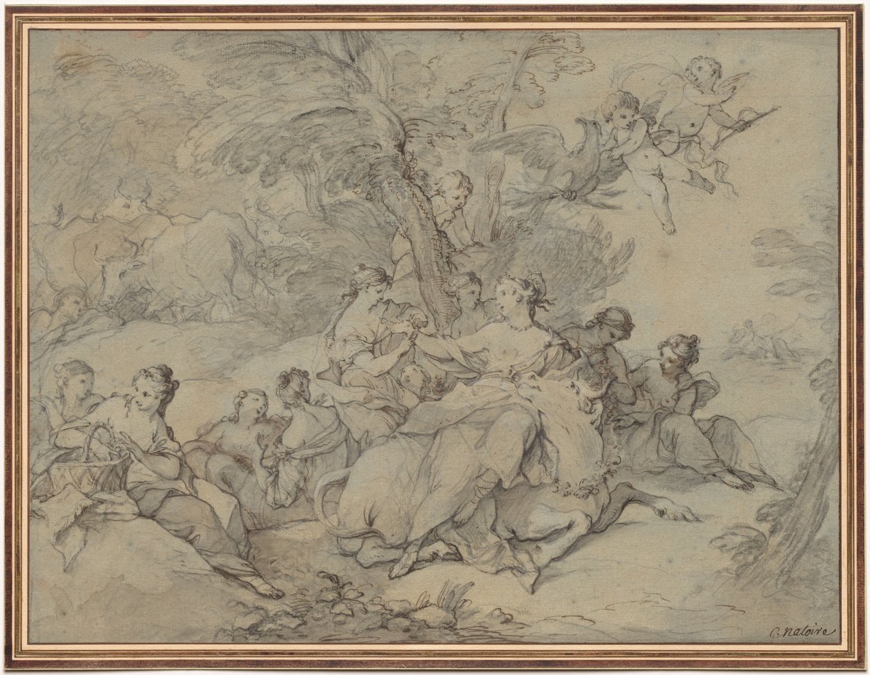 Voldtægt af Europa, 1731. af Charles Joseph Natoire