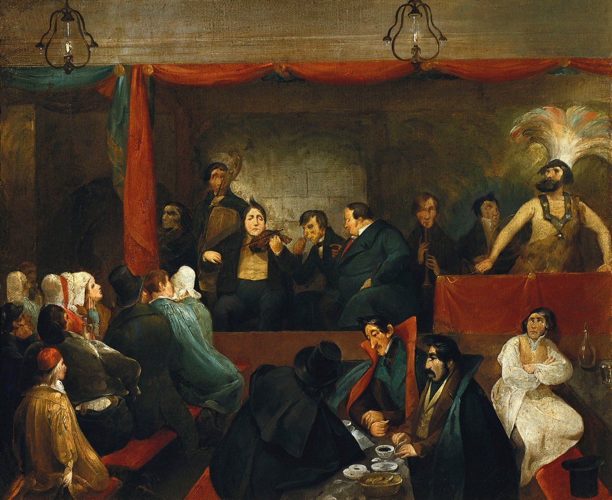 Cafe des Aveugles på det kongelige palads af Charles Joseph Travies de Villiers