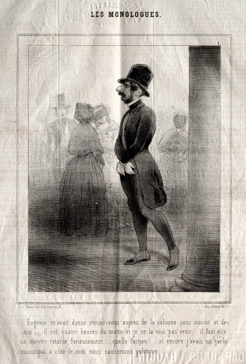Monologerne: Eugénie havde givet mig en aftale med kolonnen til halv tolv midnat... af Charles Joseph Traviès de Villers