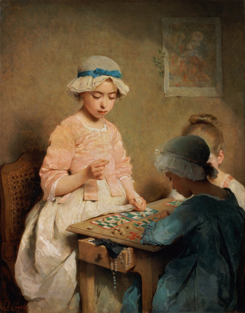 The Game of Lotto, 1865 af Charles Joshua Chaplin