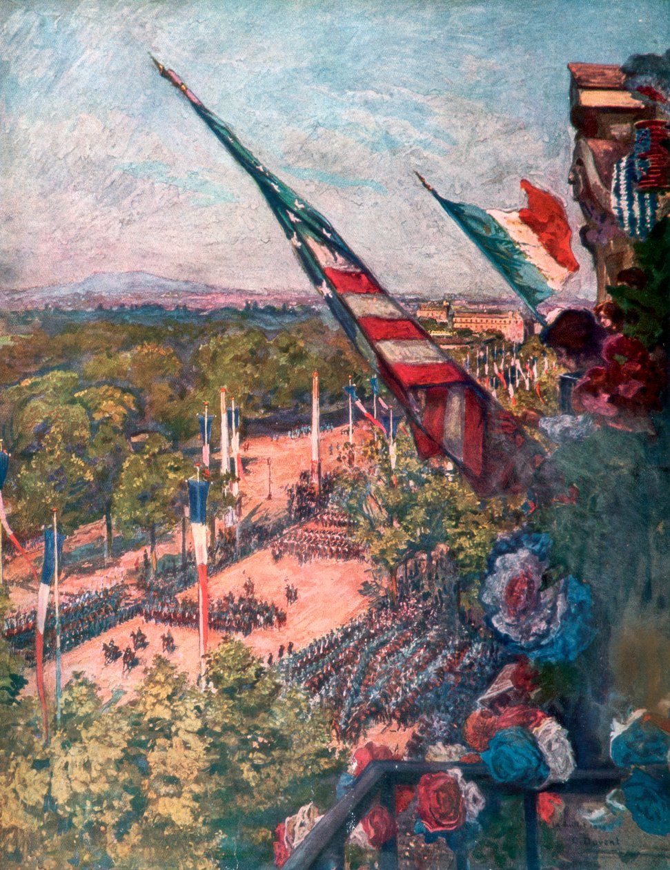 Stor sejrsparade, Avenue de la Grand Armee, Paris, Frankrig 14. juli 1919. af Charles Jules Duvent