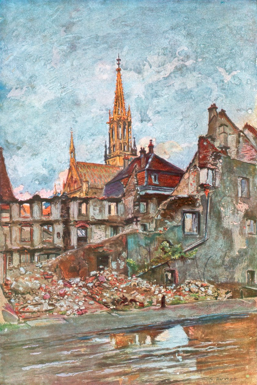 Ruinerne af Thann, Alsace, 1915, 1926 af Charles Jules Duvent