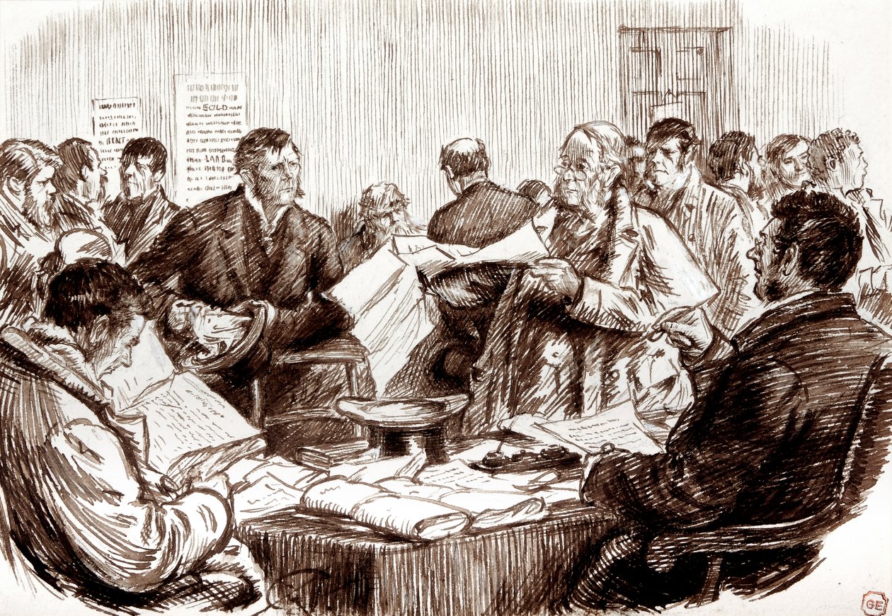 Scene i en irsk jordret af Charles Keene