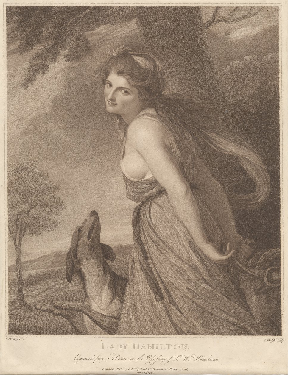 Lady Hamilton som Bacchante af Charles Knight