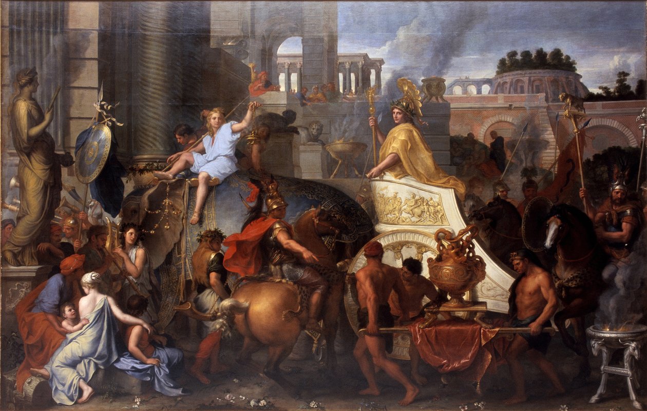 Alexander på vej ind i Babylon Alexander den Stores triumf af Charles Le Brun