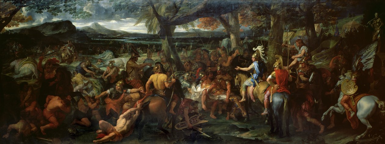 Alexander og Porus, i slaget ved Hydaspes, ca. 1673 (olie på lærred) af Charles Le Brun