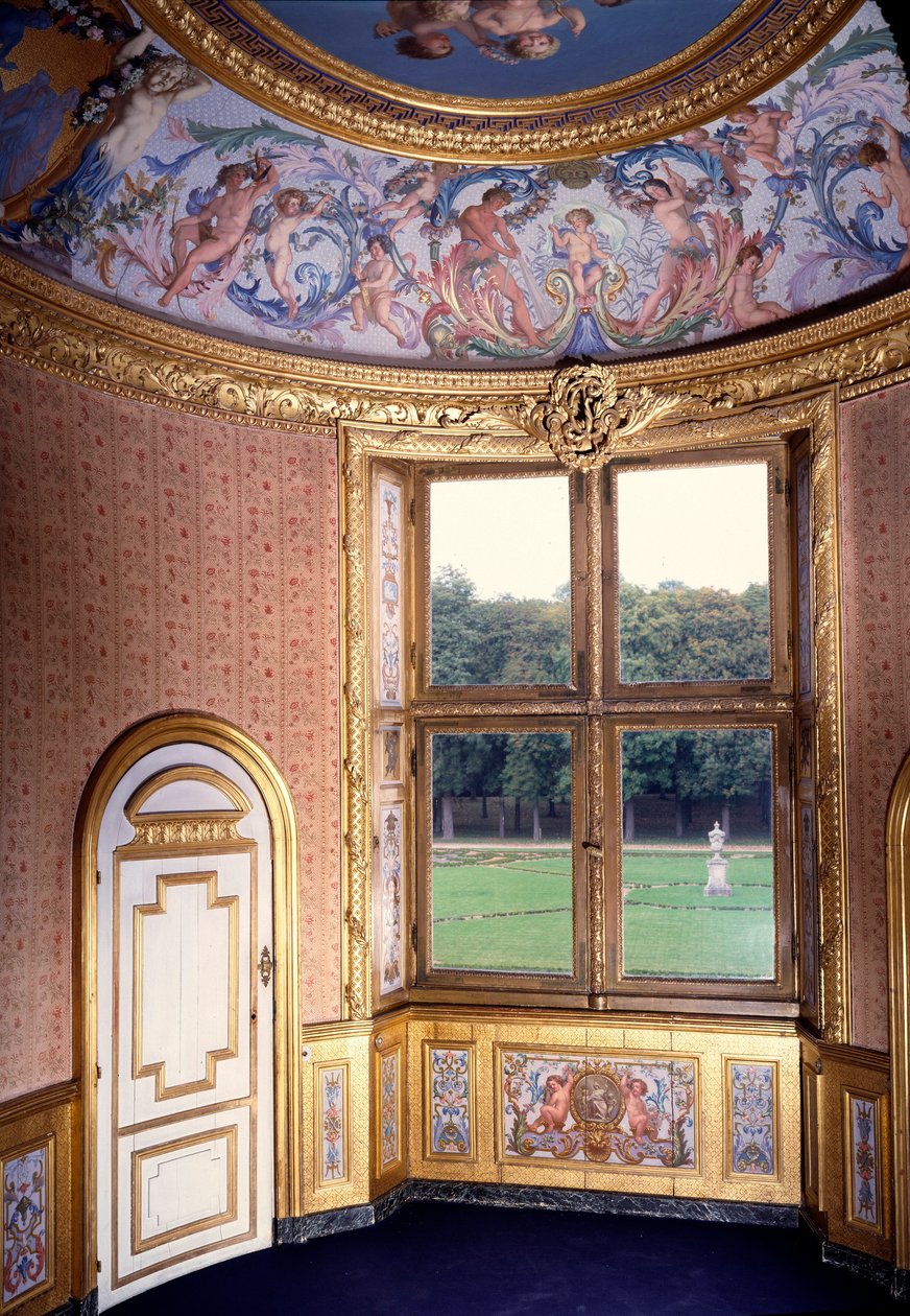 Badeværelse på Chateau de Vaux Le Vicomte (Vaux-Le-Vicomte). Maleri af Charles Lebrun (Le Brun) (1619-1690) af Charles Le Brun