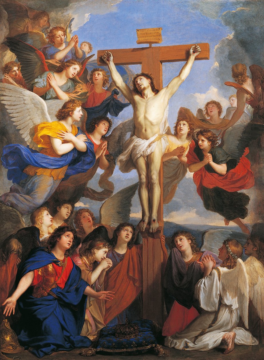 Krucifiks med engle, omkring 1660, af Charles Le Brun (1619-1690) af Charles Le Brun