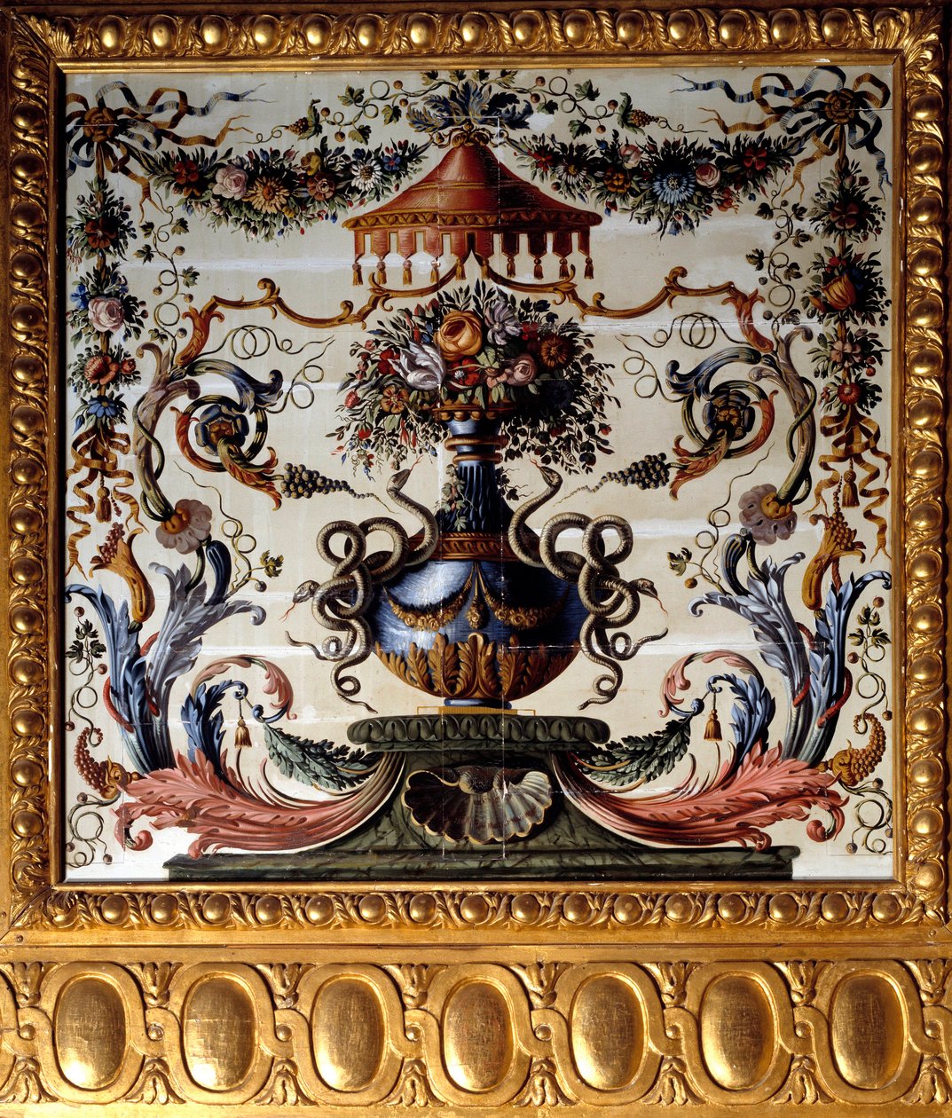 Dekorativt panel af spisestuen i Chateau de Vaux Le Vicomte (Vaux-le-Vicomte). Maleri af Charles Lebrun (Le Brun) (1619-1690) 1656 Chateau de Vaux-le-Vicomte i Seine et Marne. af Charles Le Brun