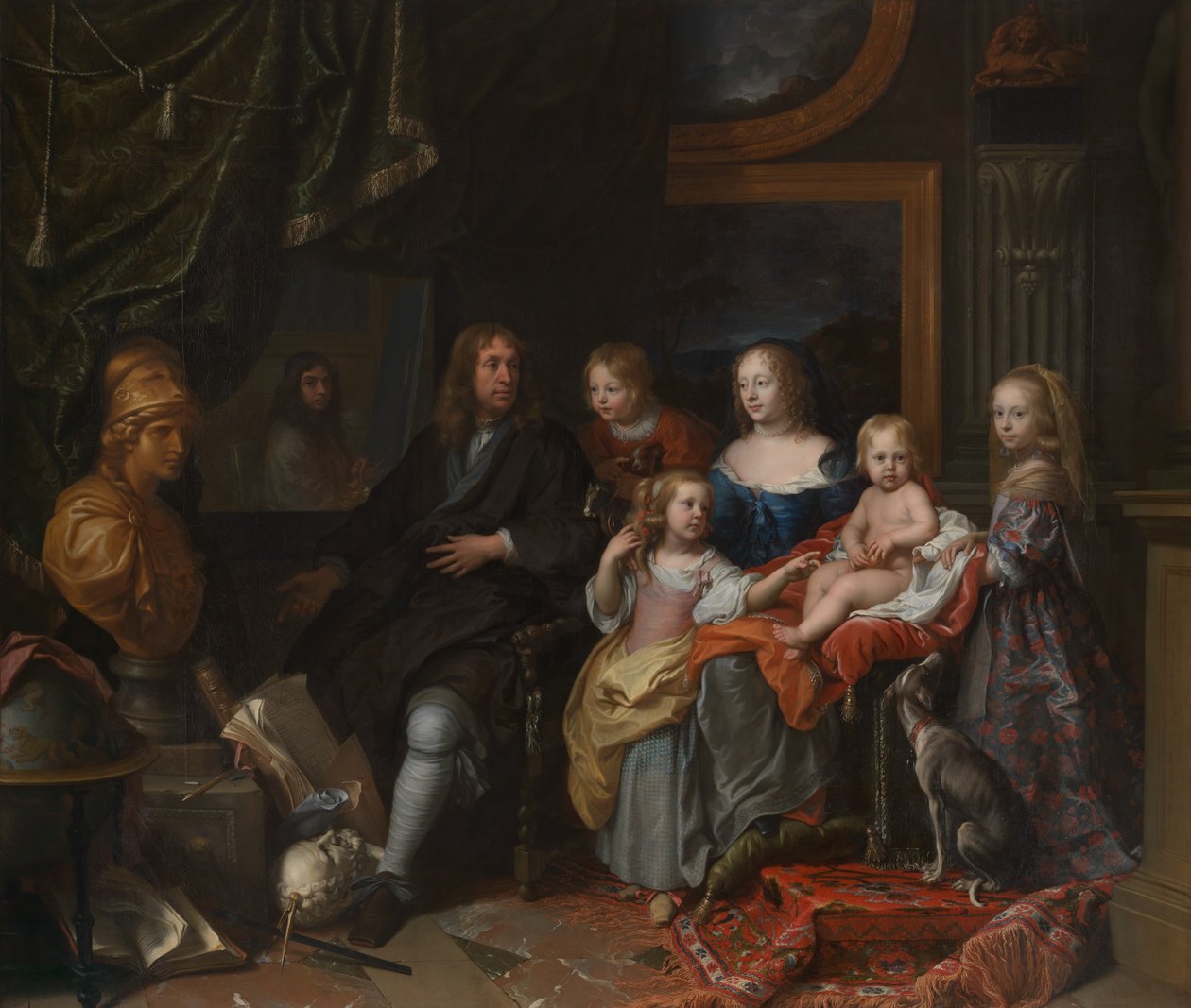Everhard Jabach 1618-1695 og hans familie, ca. 1660. af Charles Le Brun