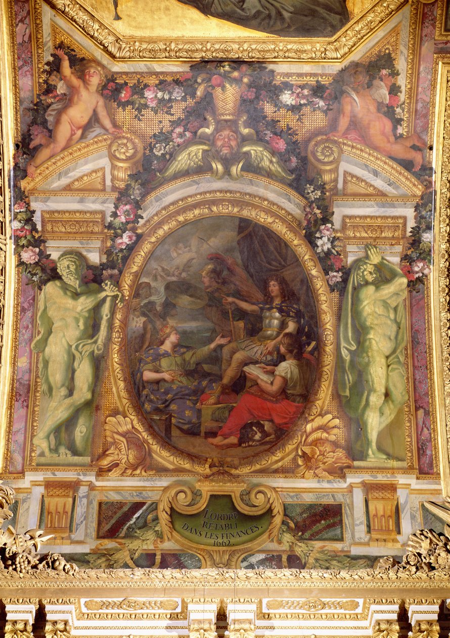 Finansiel orden genvundet i 1662, loftmaleri fra Galerie des Glaces af Charles Le Brun