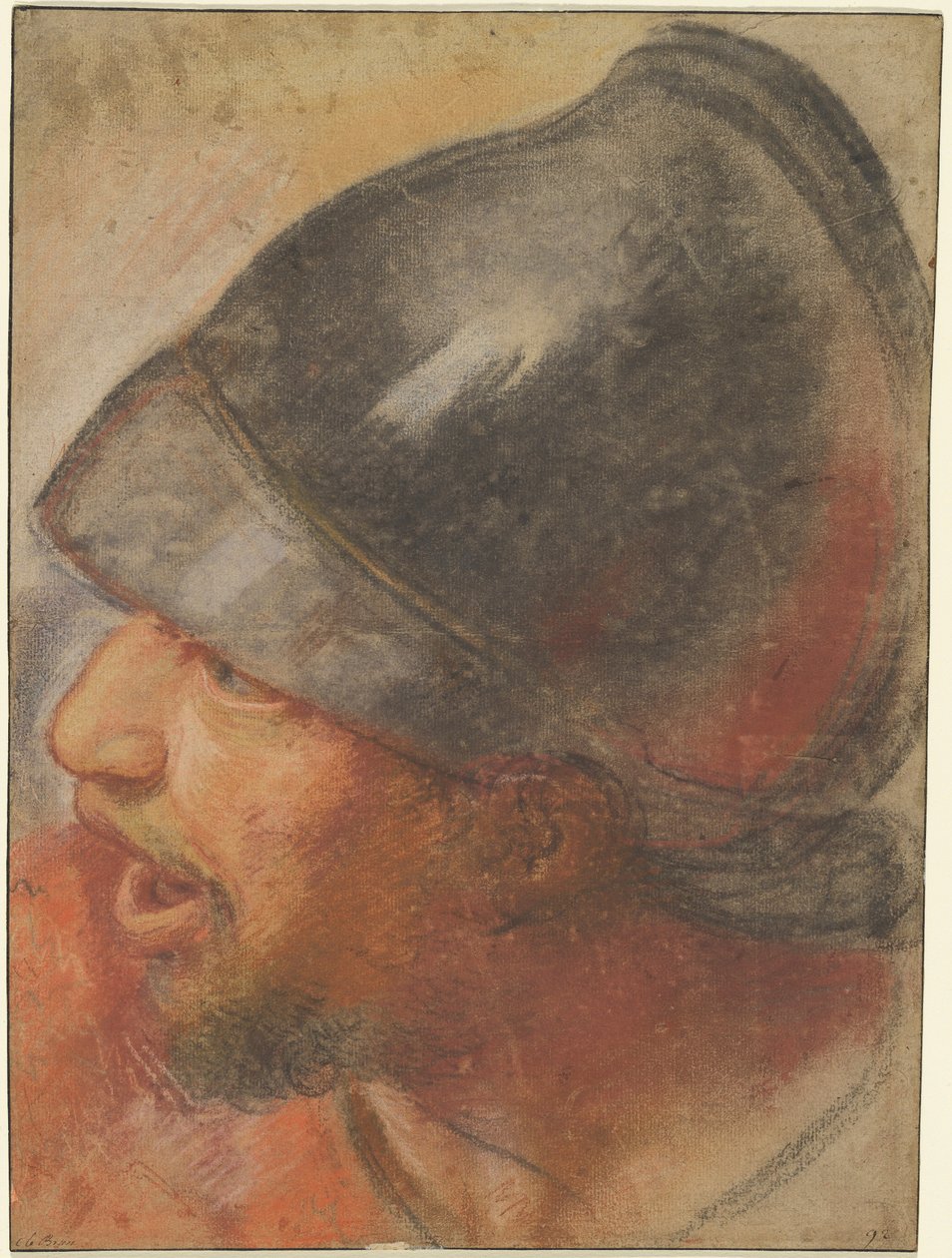 Kopf eines makedonischen Soldaten af Charles Le Brun