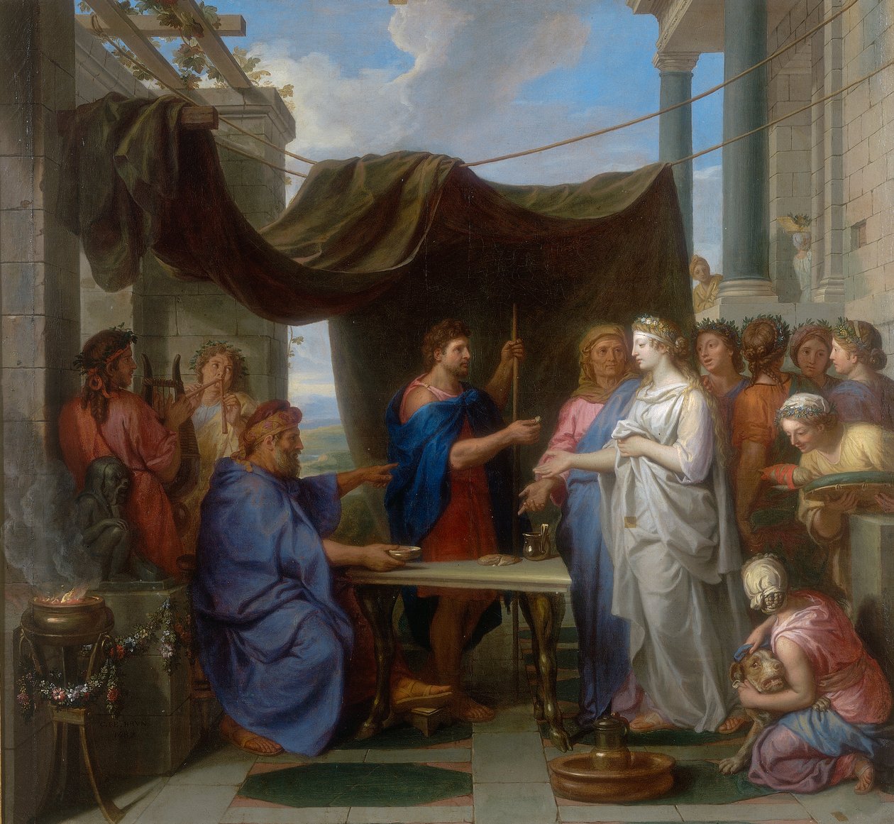 Ægteskab mellem Moses og Sephora, værk af Charles Le Brun, konserveret på Galleria Estense i Modena af Charles Le Brun