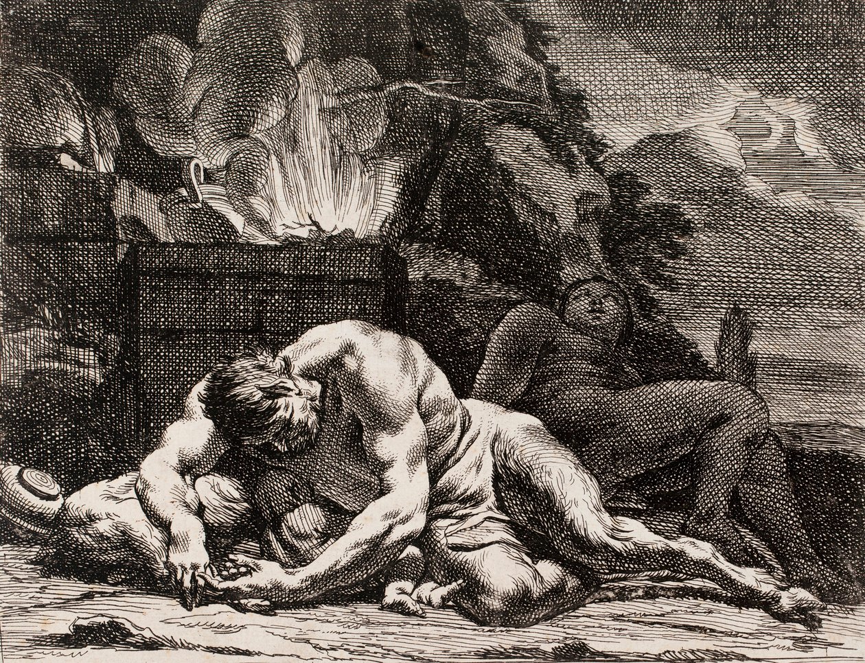 Nat, fra serien Dagens fire tider af Charles Le Brun