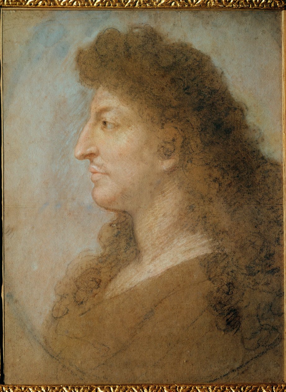 Portræt af Ludvig XIV ... af Charles Le Brun
