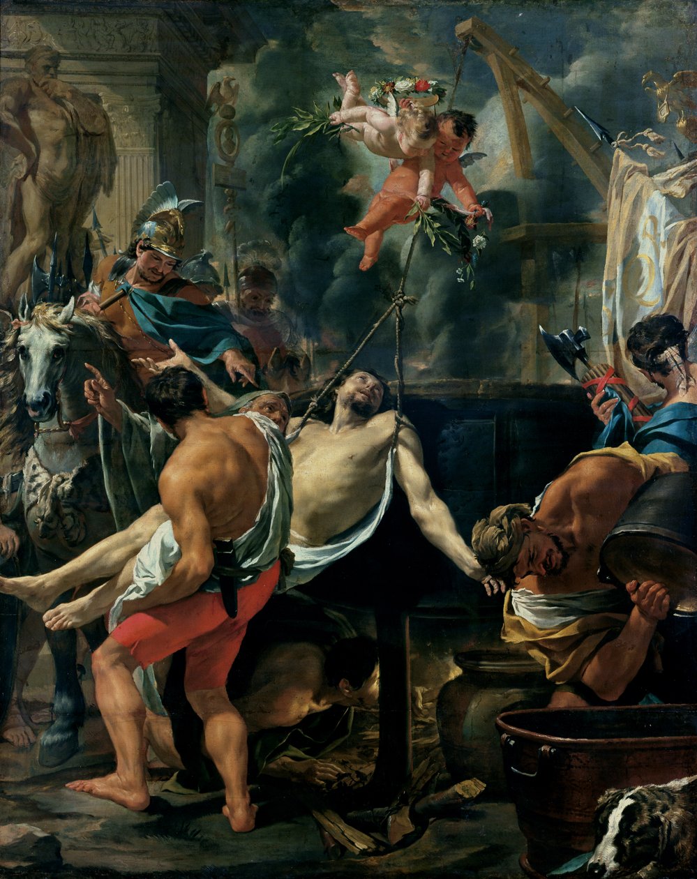 Johannes evangelistens martyrium af Charles Le Brun