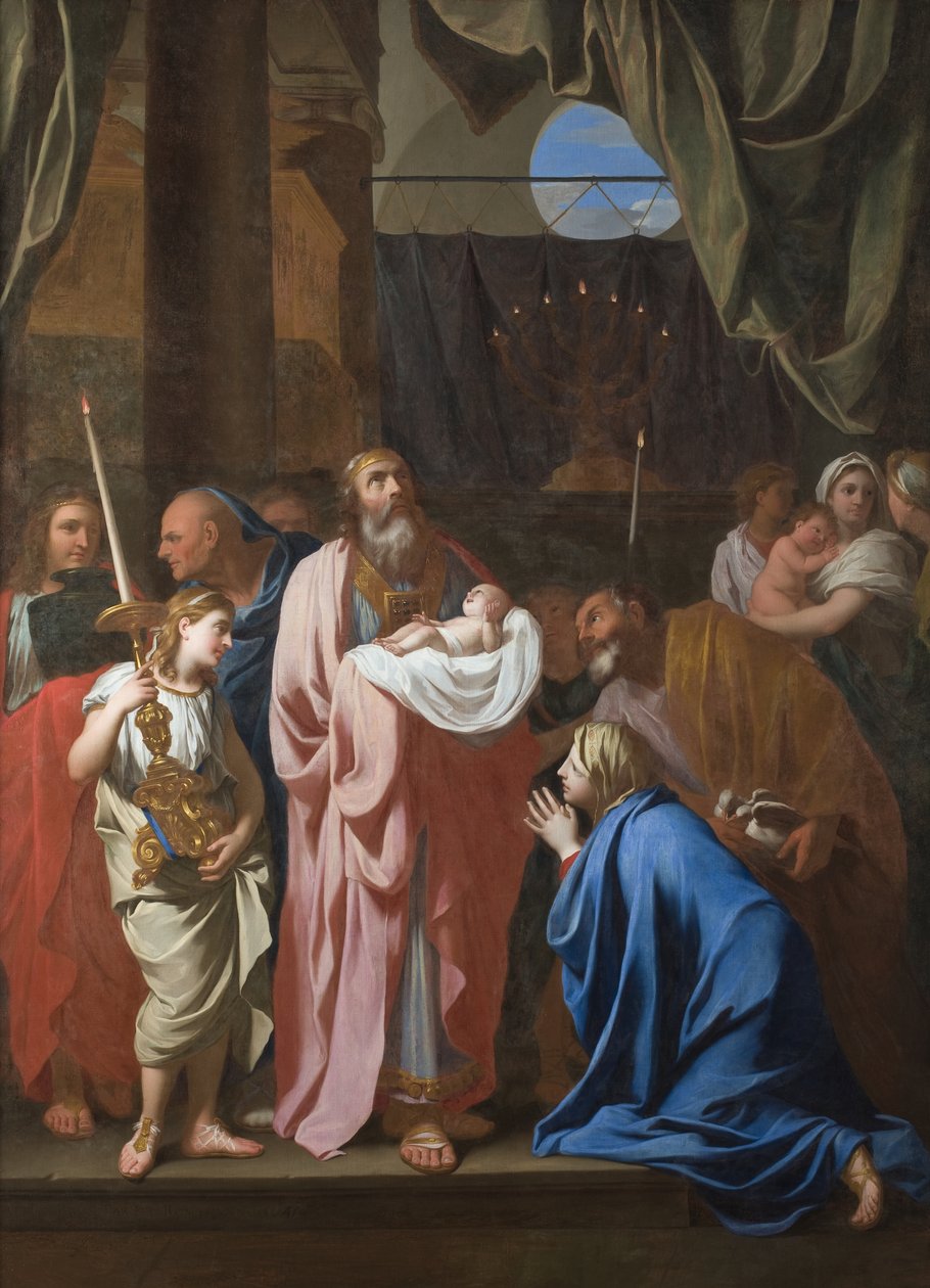 Præsentationen af Kristus i templet, 1645 af Charles Le Brun