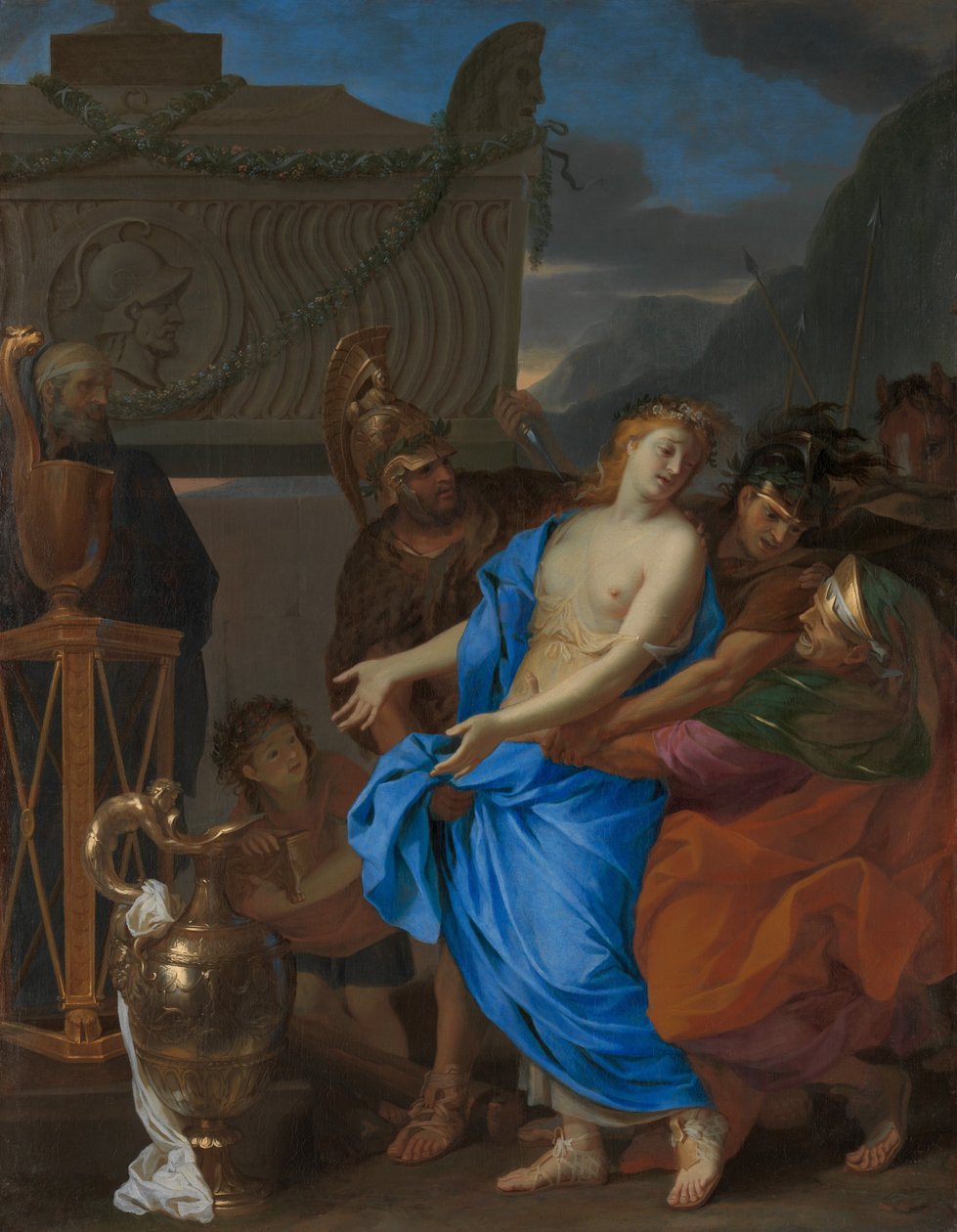 Ofringen af Polyxena, 1647. af Charles Le Brun
