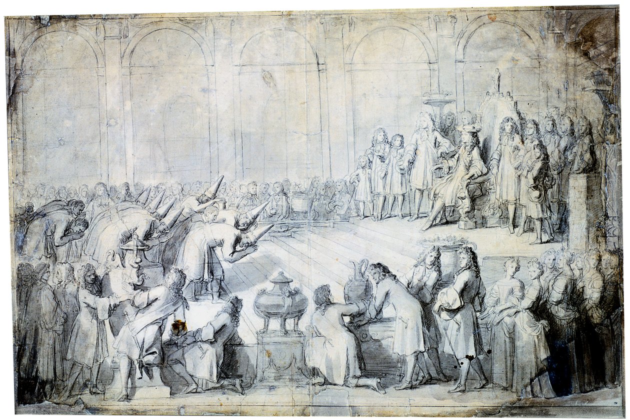 De siamesiske ambassadører før kongen, 1686 af Charles Le Brun