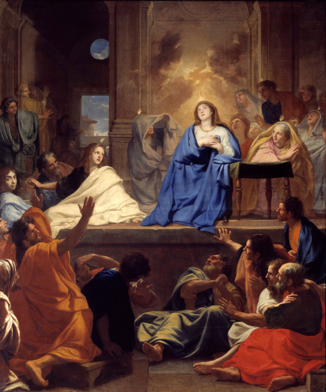 Helligåndens nedstigning Maleri af Charles Lebrun (Le Brun) (1619-1690) 1656 Søn. 3,17x2,65 m af Charles Le Brun