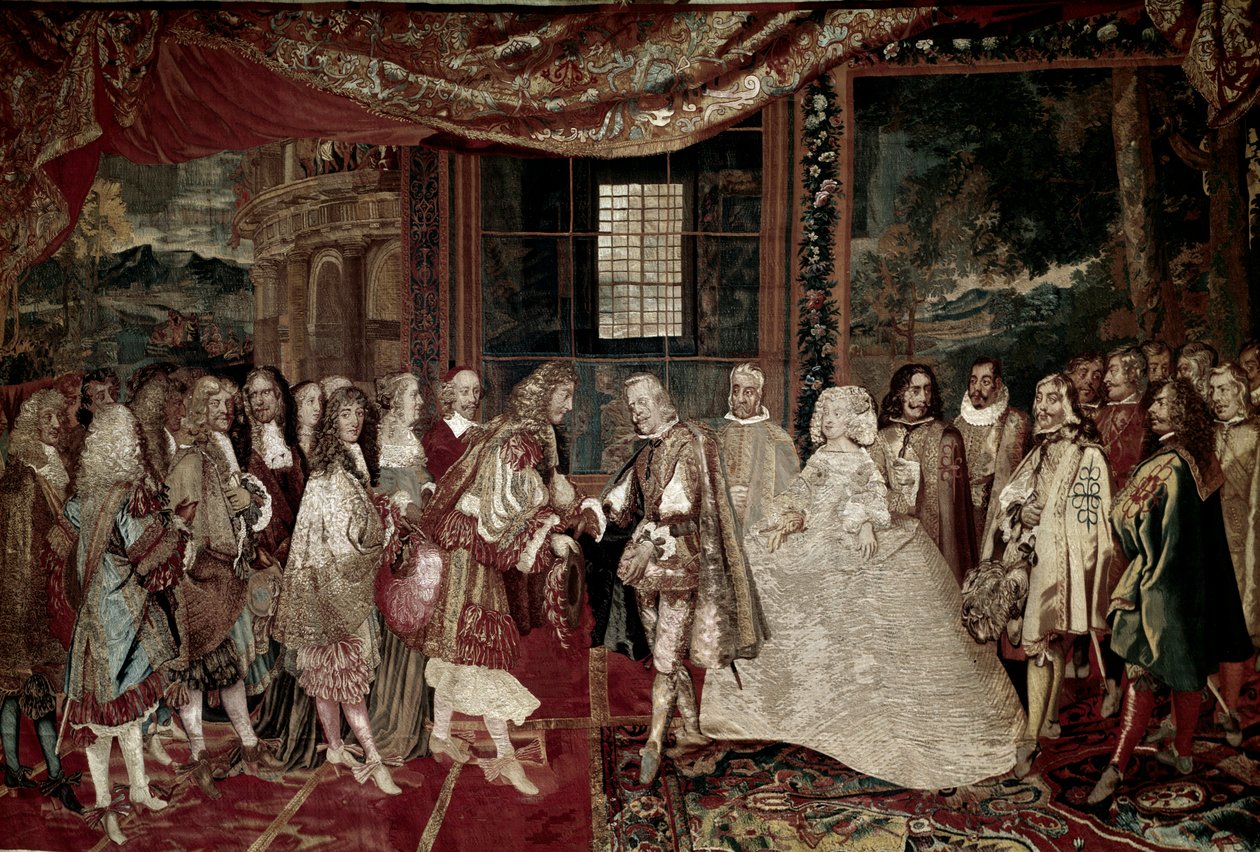 Trediveårskrig: "" Interview af kongen af Frankrig Ludvig XIV af Charles Le Brun