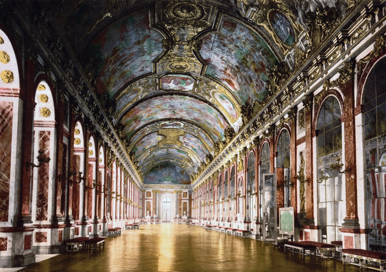Spejlsalen i Versailles af Charles & Le Vau Louis (1612 70) Le Brun