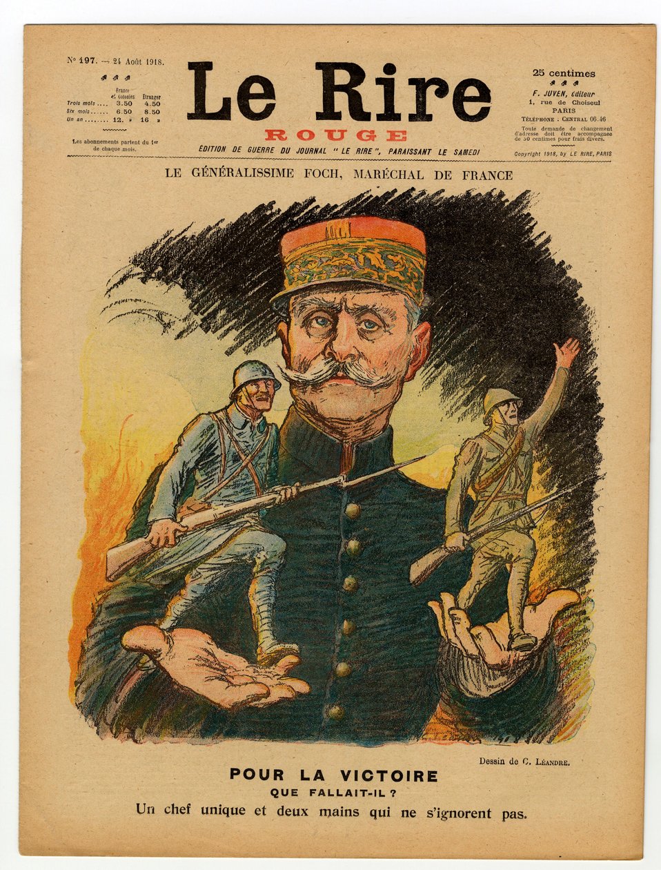 Cover af "" Le Lire rouge"", Satirisk i farver af Charles Leandre